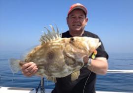 A Superb John Dory caught on a day trip aboard Hugh Shepherds Snowbee sponsored boat, Patient Pursuit.