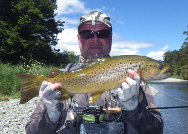 A fine Brown trout caught using our new Thistledown line...